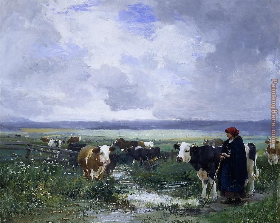 Julien Dupre Tending the Herd